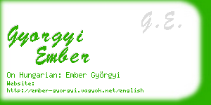 gyorgyi ember business card